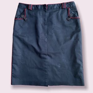 Y2K Miller girl by Nicole Miller brocade trim pencil skirt